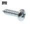 Prime-Line Sheet Metal Screw, #10 x 3/4 in, Zinc Plated Pan Head Phillips Drive, 100 PK 9020270 - alternate 3